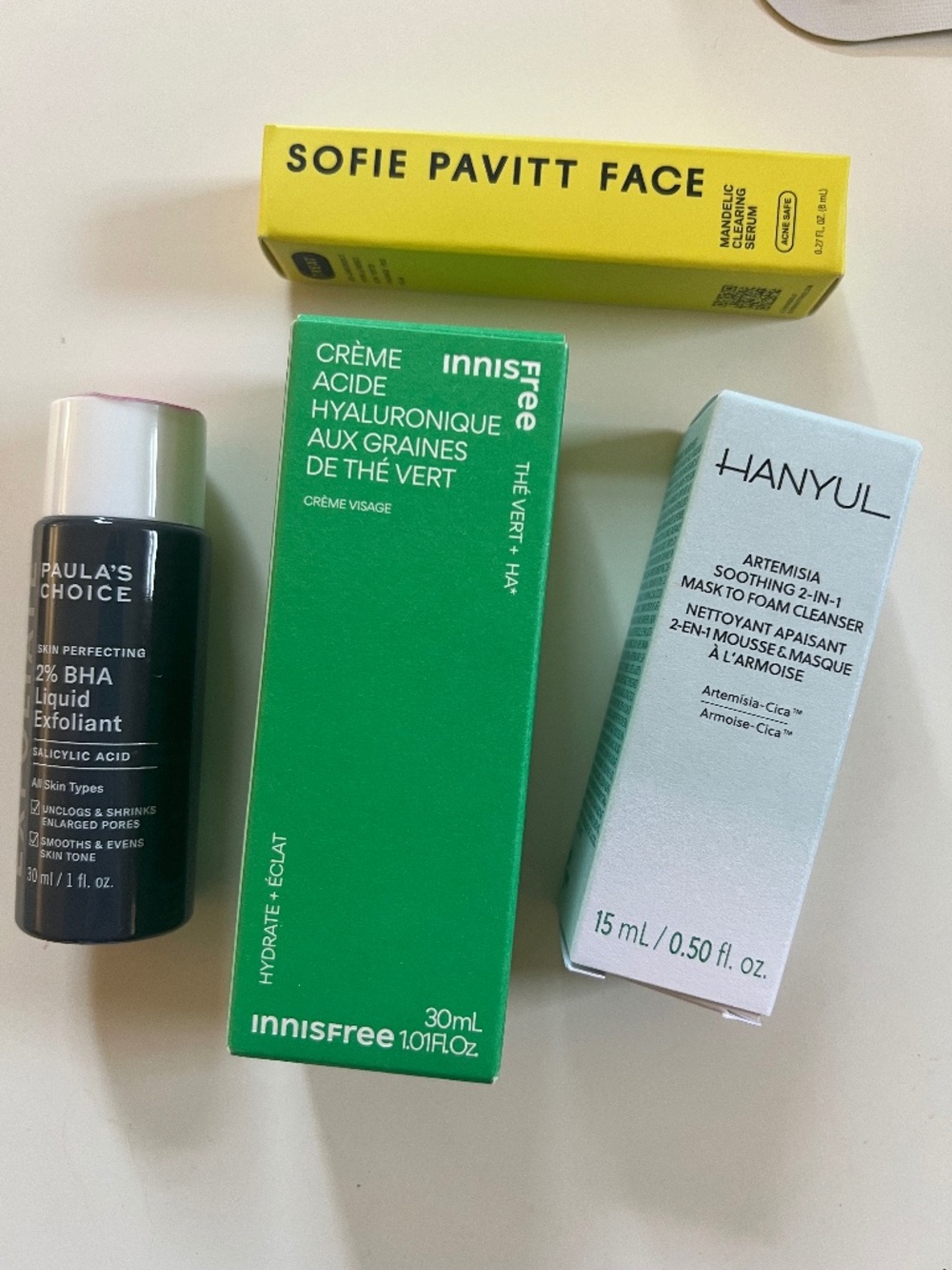 Skincare Bundle (Paula's Choice, Innis Free, Hanyul, Sofie Pavitt)